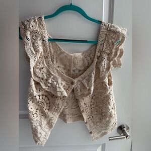 Elegant Crochet Lace Top
